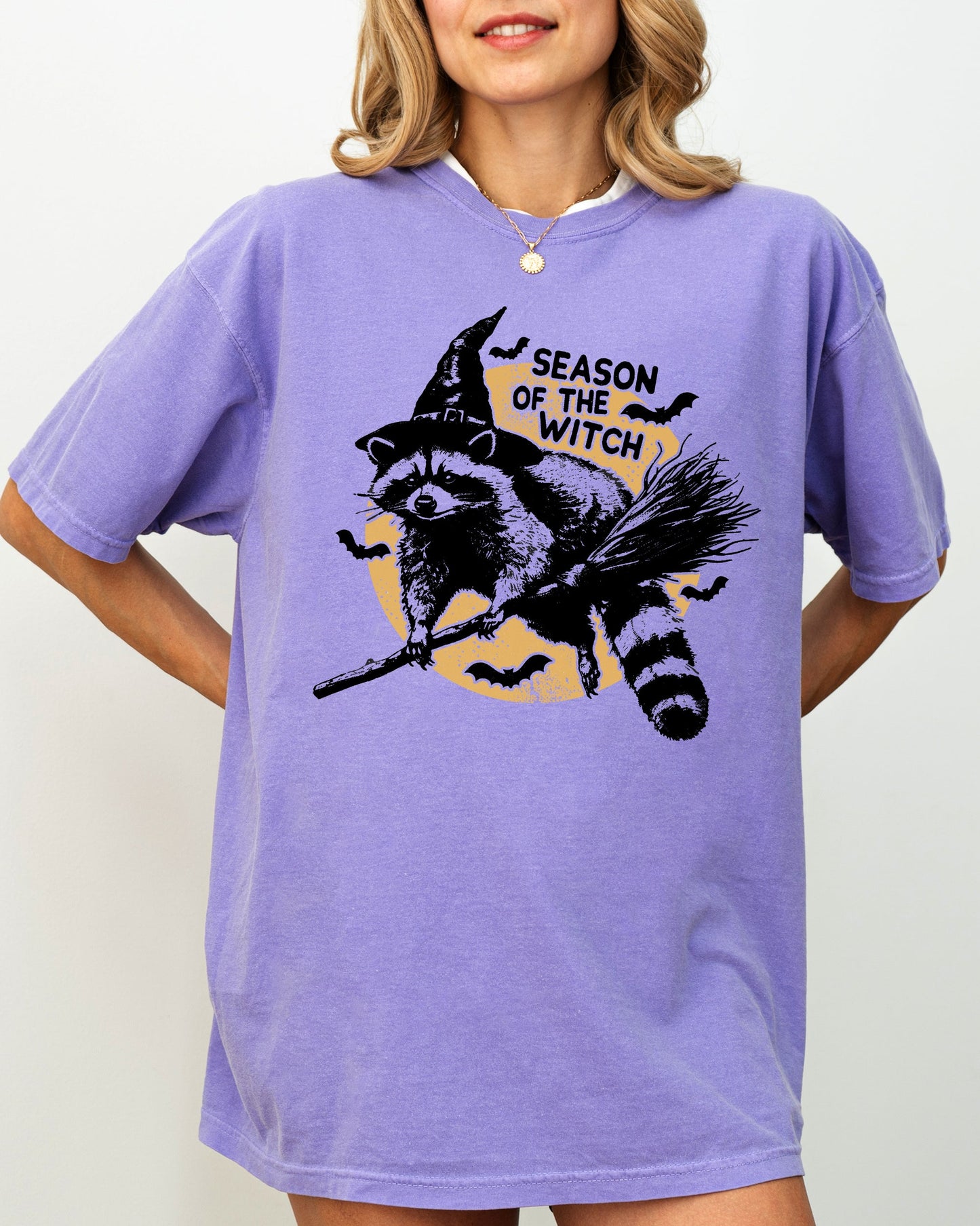 Cute Raccoon Halloween Meme T-Shirt Comfort Colors