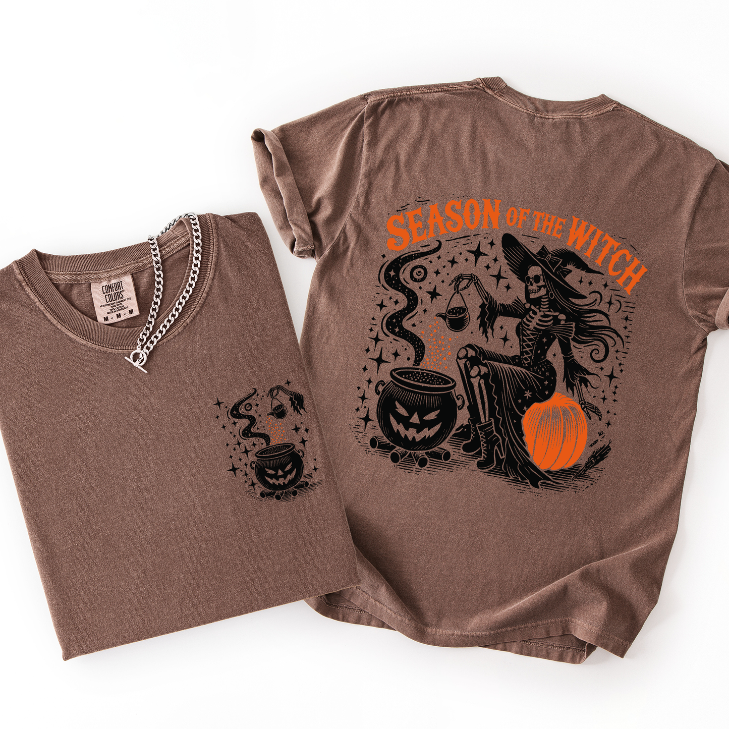 Season of the Witch Spooky Front and Back T-Shirt Comfort Colors