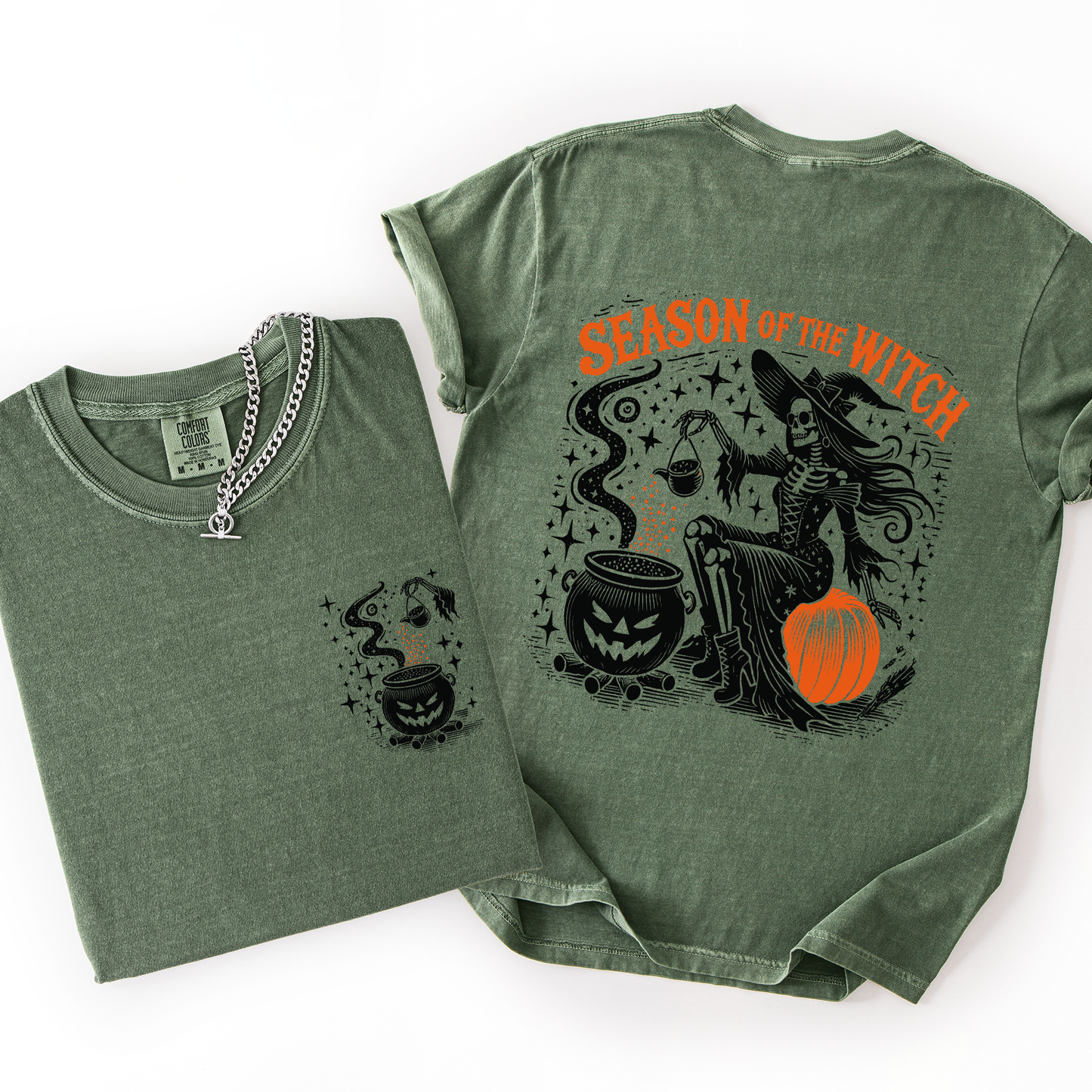 Season of the Witch Spooky Front and Back T-Shirt Comfort Colors