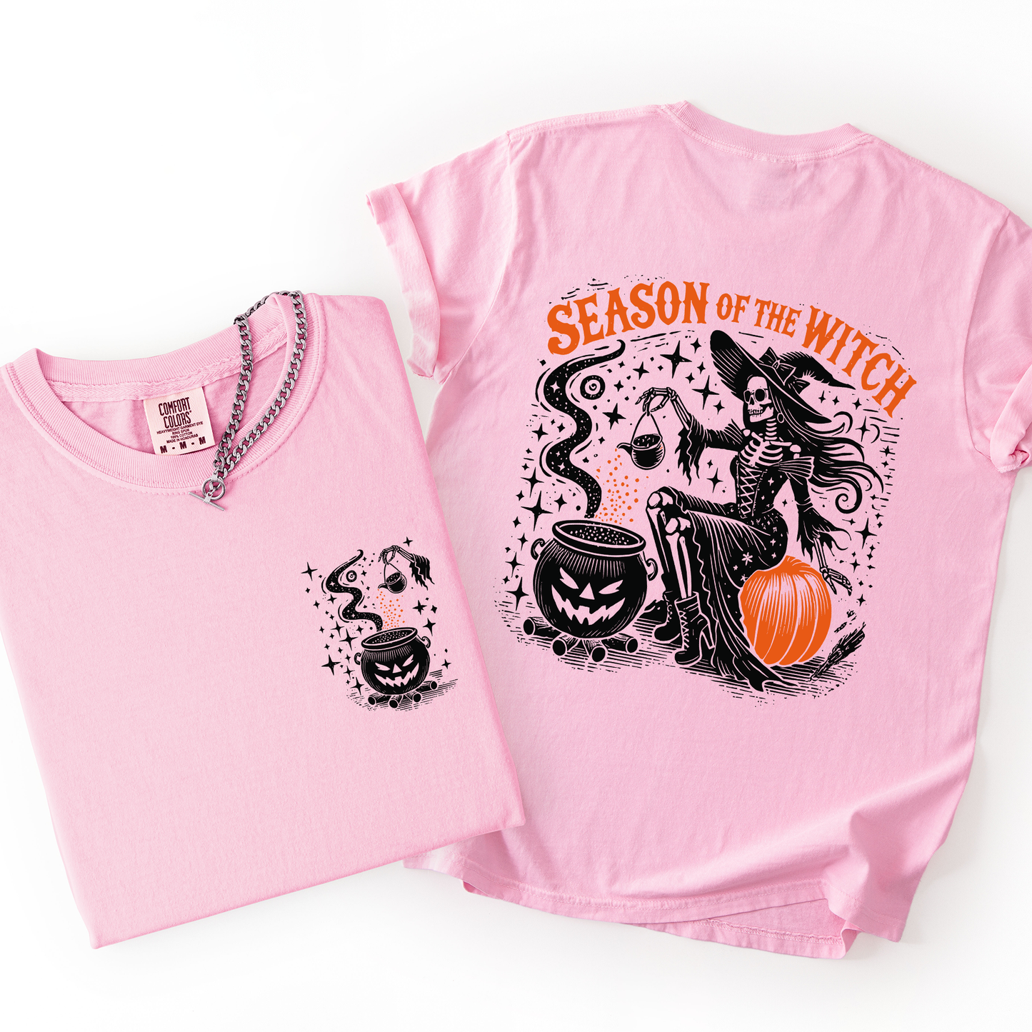Season of the Witch Spooky Front and Back T-Shirt Comfort Colors