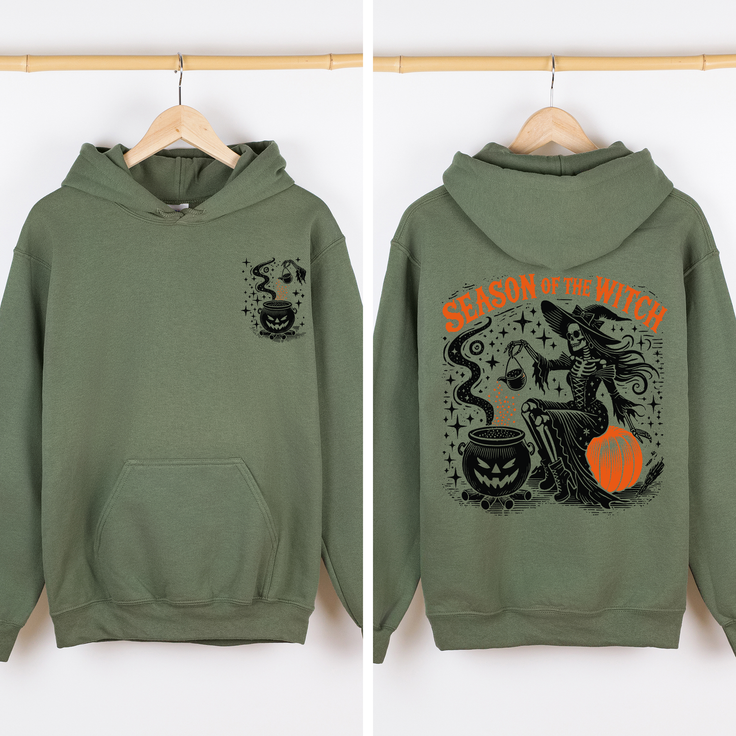 Season of the Witch Spooky Graphic Hoodie Hooded Sweatshirt