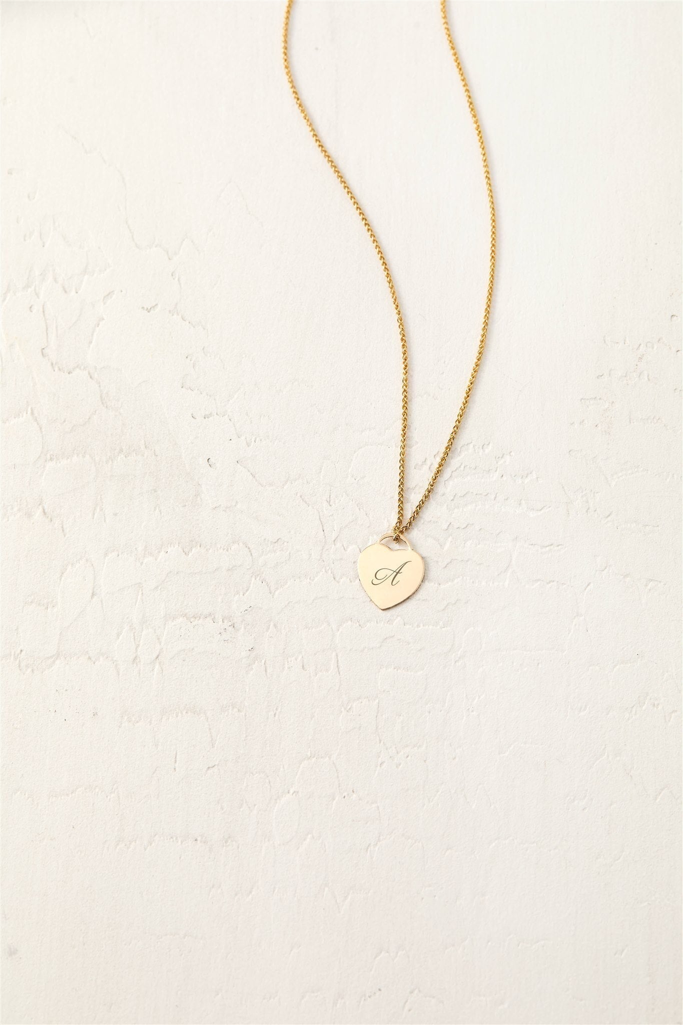 Alice Initial 14k Gold Filled Heart Charm Necklace