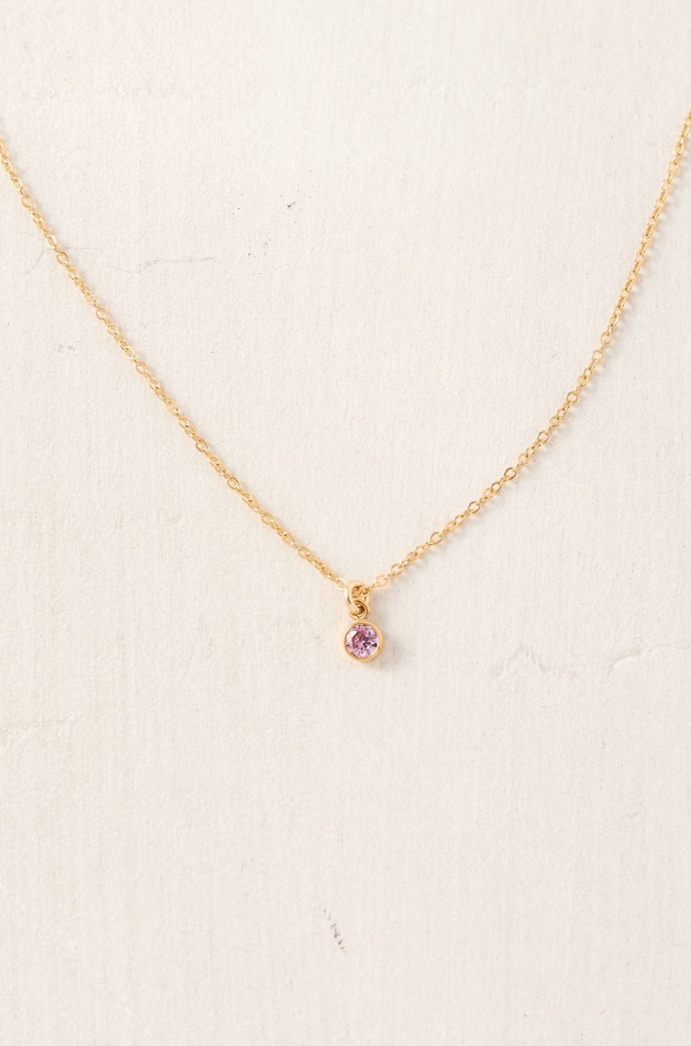 Birthstone Charm 14k Gold Filled or Sterling Silver Necklace