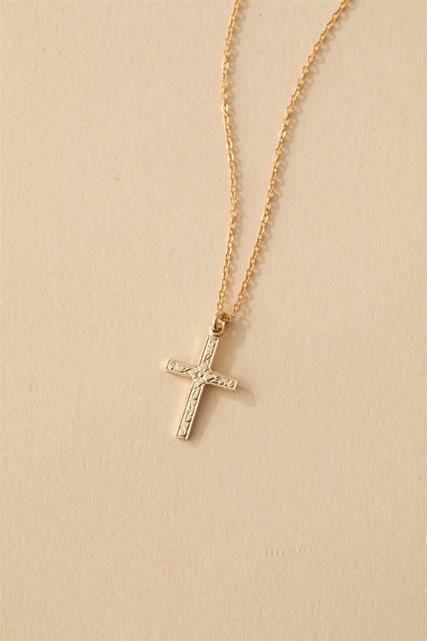Levi Gold Filled Cross Necklace 14k Gold Filled Chain