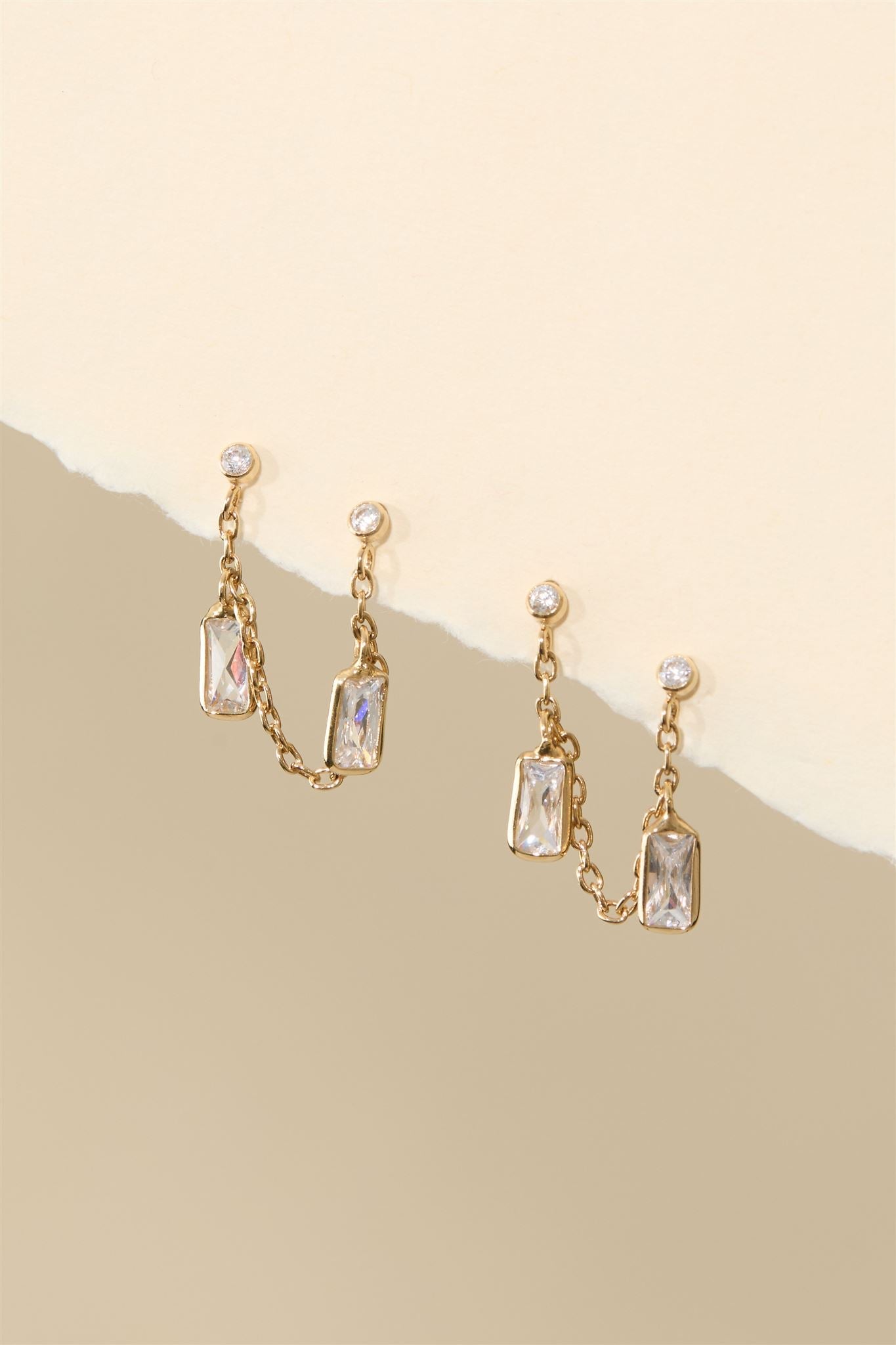 Suzie 14k Gold Filled Cubic Zirconia Earrings Set
