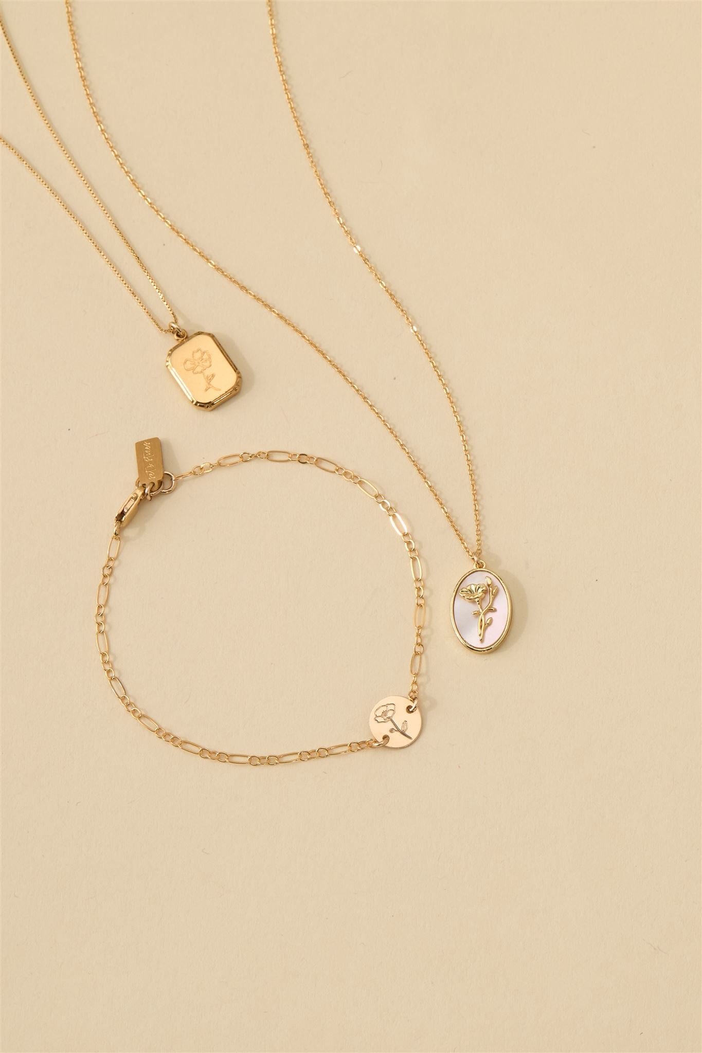 Lily Birth Flower 14k Gold Filled Bracelet