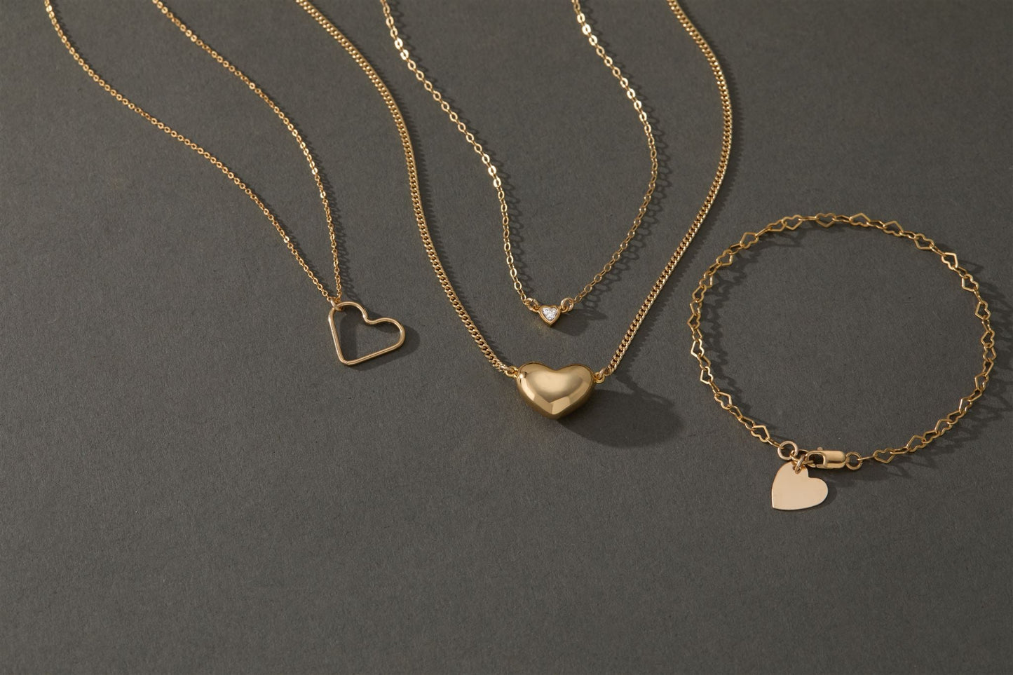 14k Gold Filled Heart Chain Mandy Bracelet