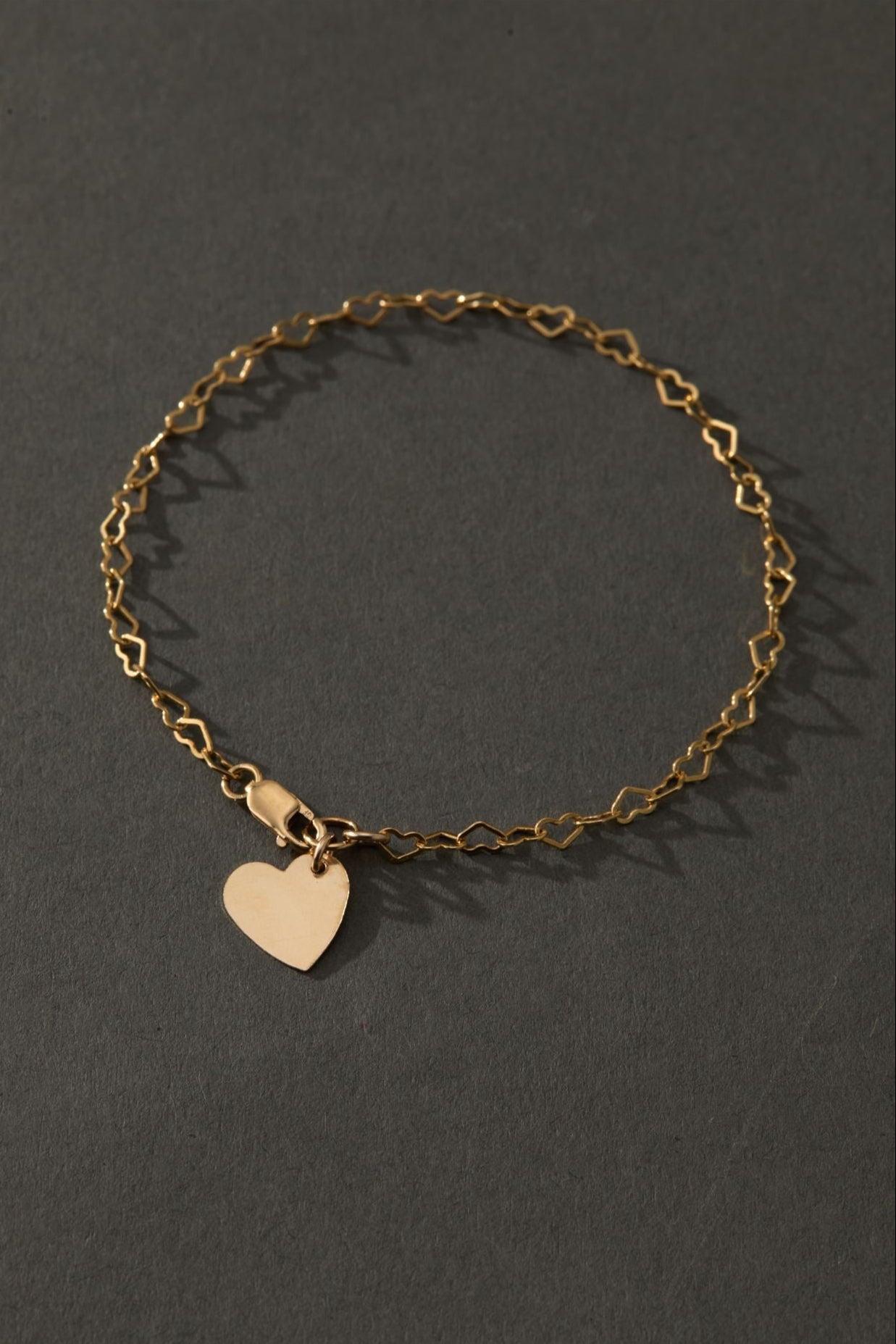14k Gold Filled Heart Chain Mandy Bracelet
