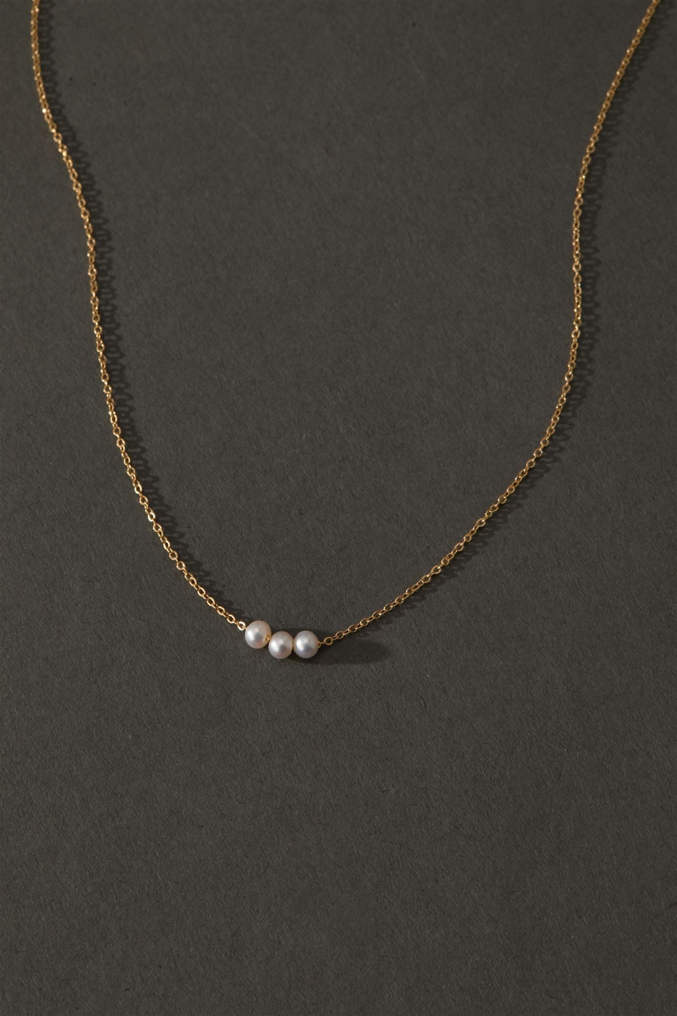 Caroline Necklace 14k Gold Filled or Sterling Silver Chain with Freshwater Pearls
