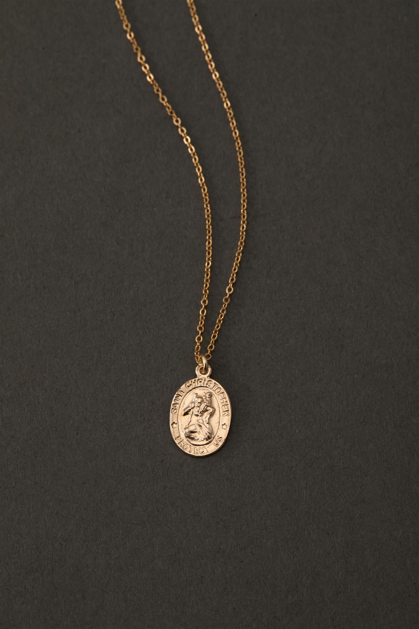 St. Christopher 14k Gold Filled Charm Necklace