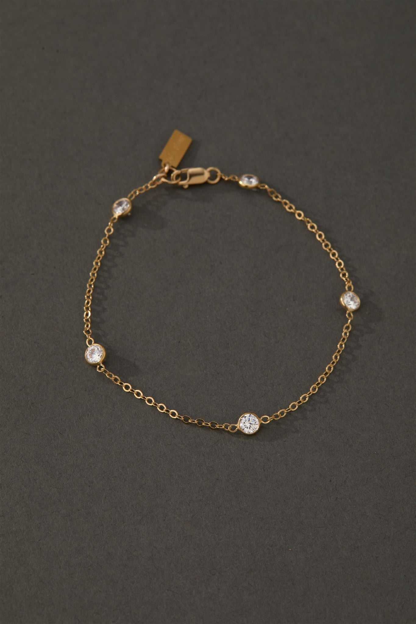 Cubic Zirconia 14k Gold Filled Bracelet Faye