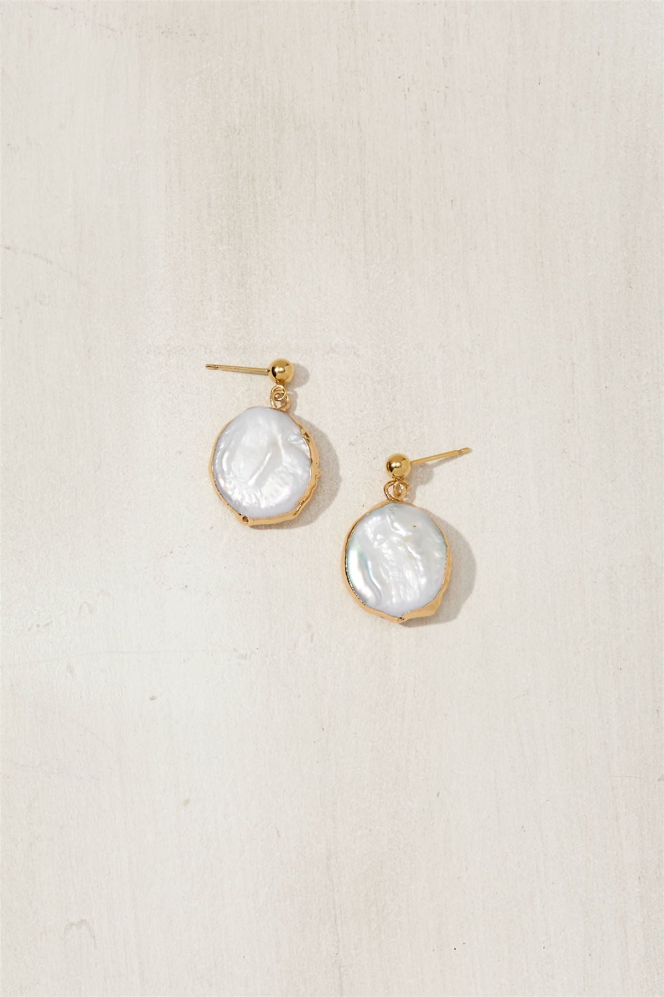 Gracie Freshwater Baroque Pearl Ball Stud Earrings 14k Gold Filled Sterling Silver