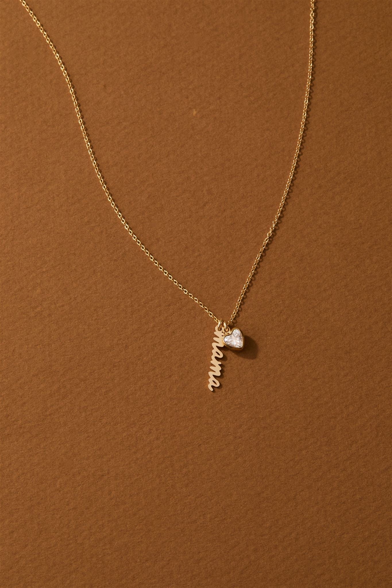 Mama Necklace 14k Gold Filled Chain Pendant Vivienne