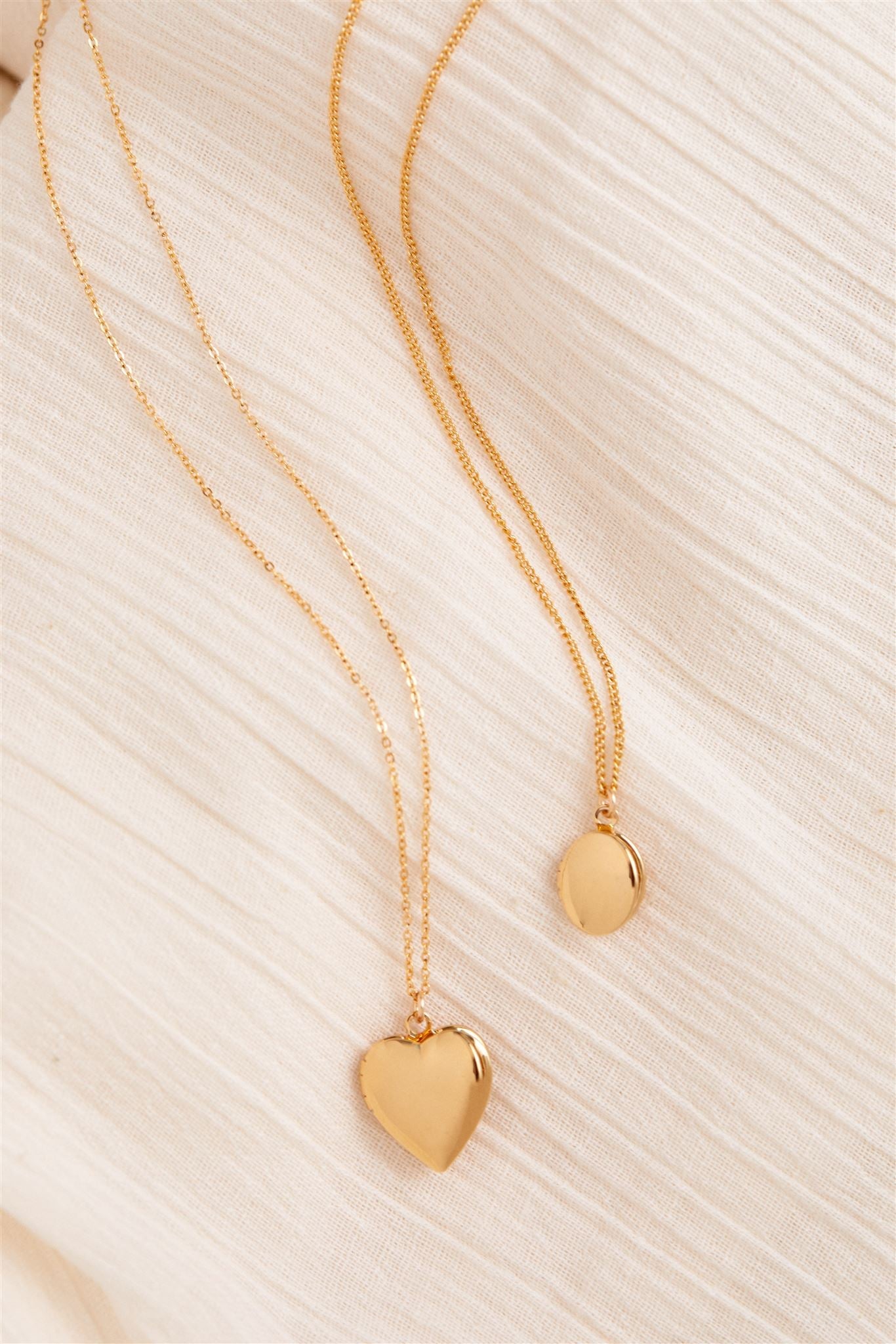 Gold Heart Locket Necklace 14k Gold over Brass Roxy