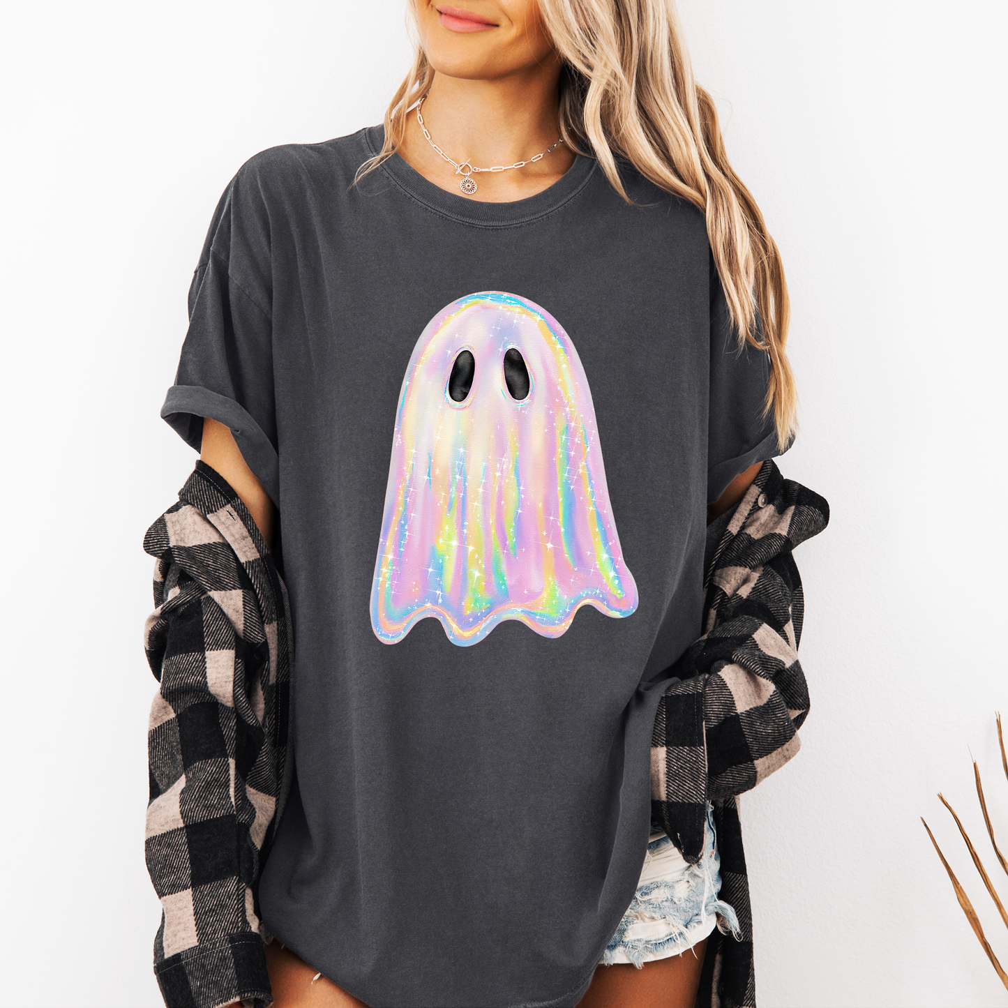 Shimmering Ghost Iridescent Comfort Colors T-Shirt