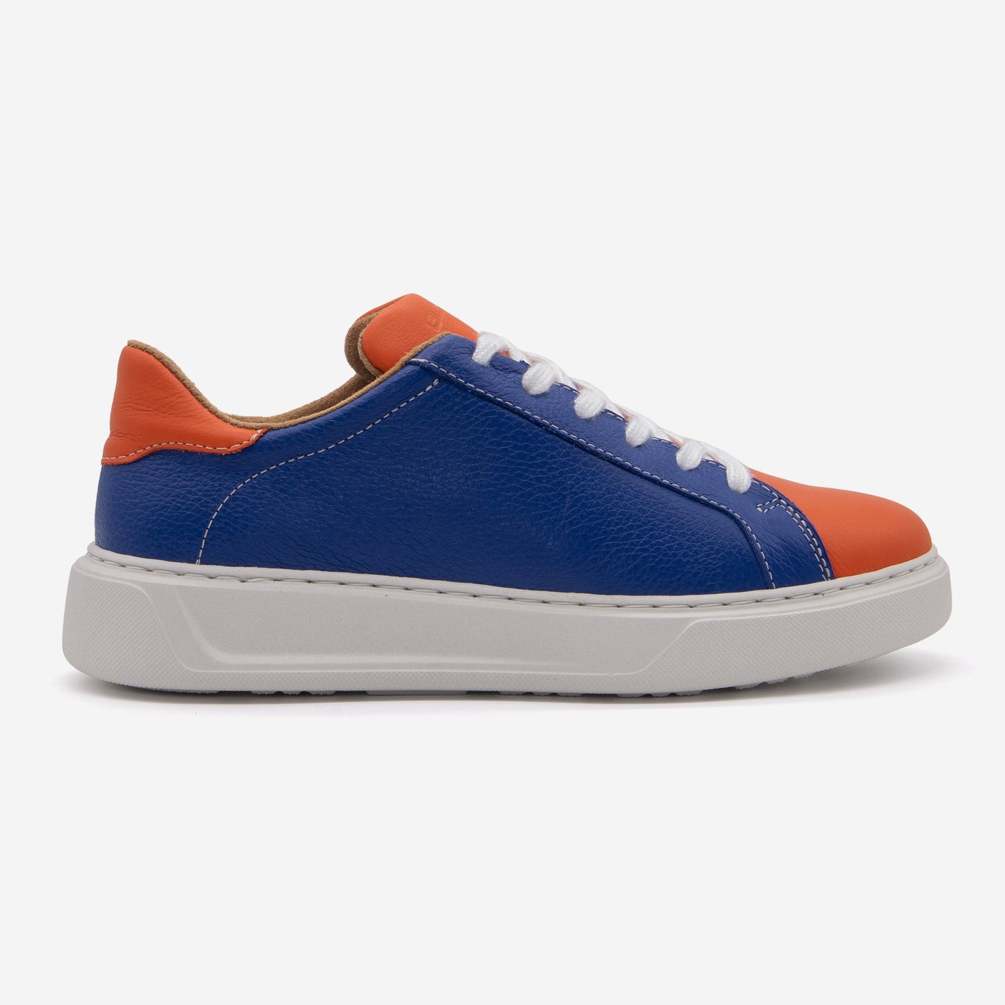 Blue + Orange Leather Gameday Shoes Heritage