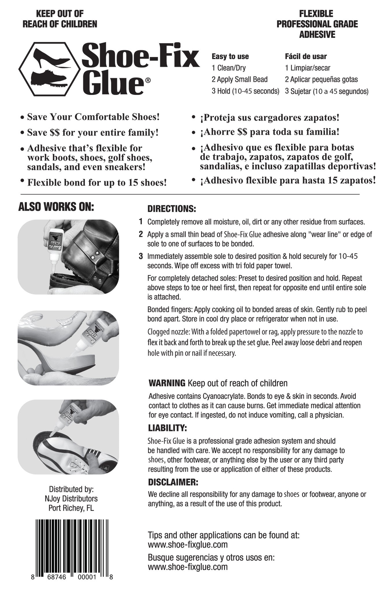 Shoe-Fix Glue Professional Grade Repair Adhesive 20g