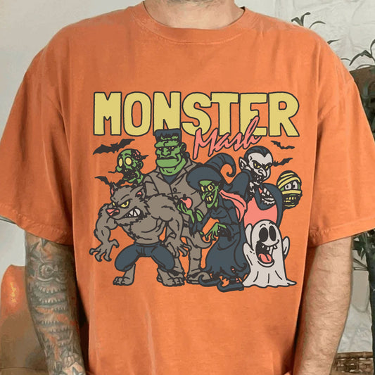 Retro Monster Mash Halloween Shirt