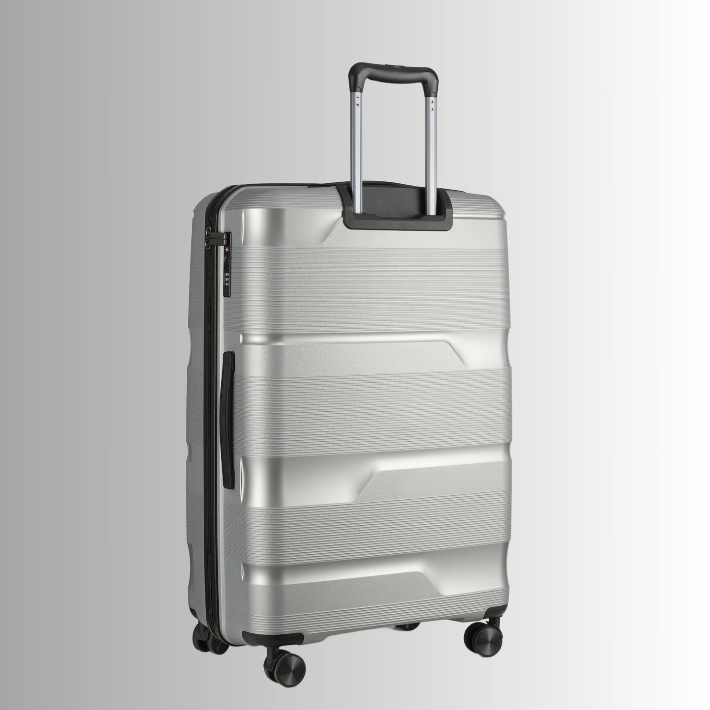 Silver Hardcase Roller Luggage Set 28', 24' and 20' Suitcases