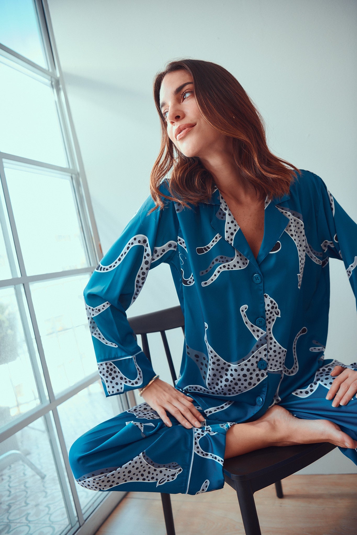 Washable Silk Savannah Sky Pajama Set