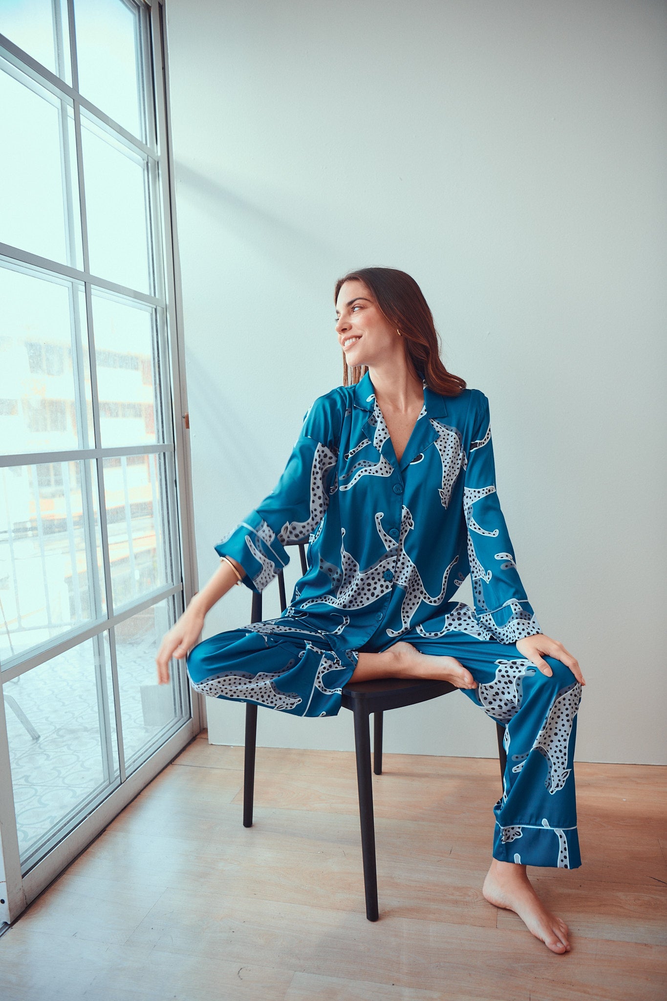 Washable Silk Savannah Sky Pajama Set