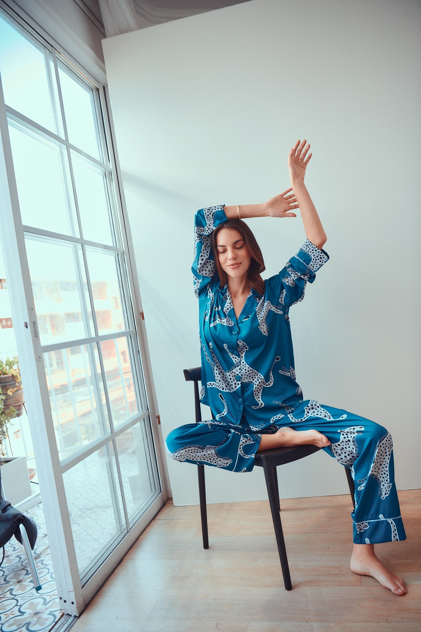 Washable Silk Savannah Sky Pajama Set