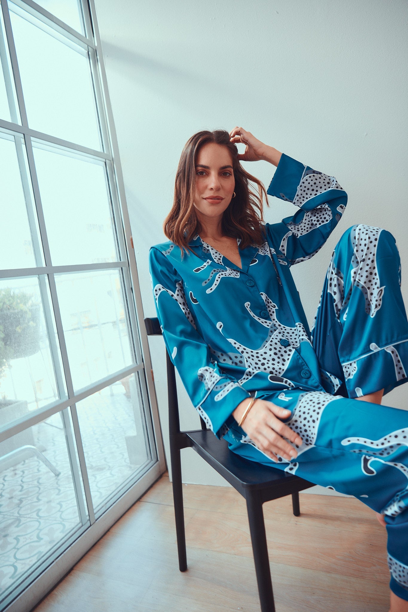 Washable Silk Savannah Sky Pajama Set