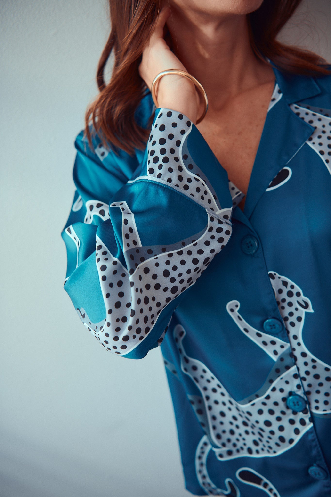 Washable Silk Savannah Sky Pajama Set