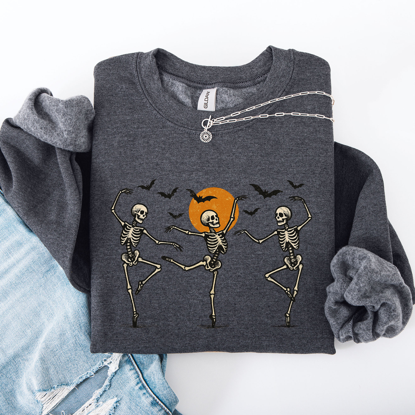 Skeleton Dancers Cute Halloween Sweatshirt Refinery Number One
