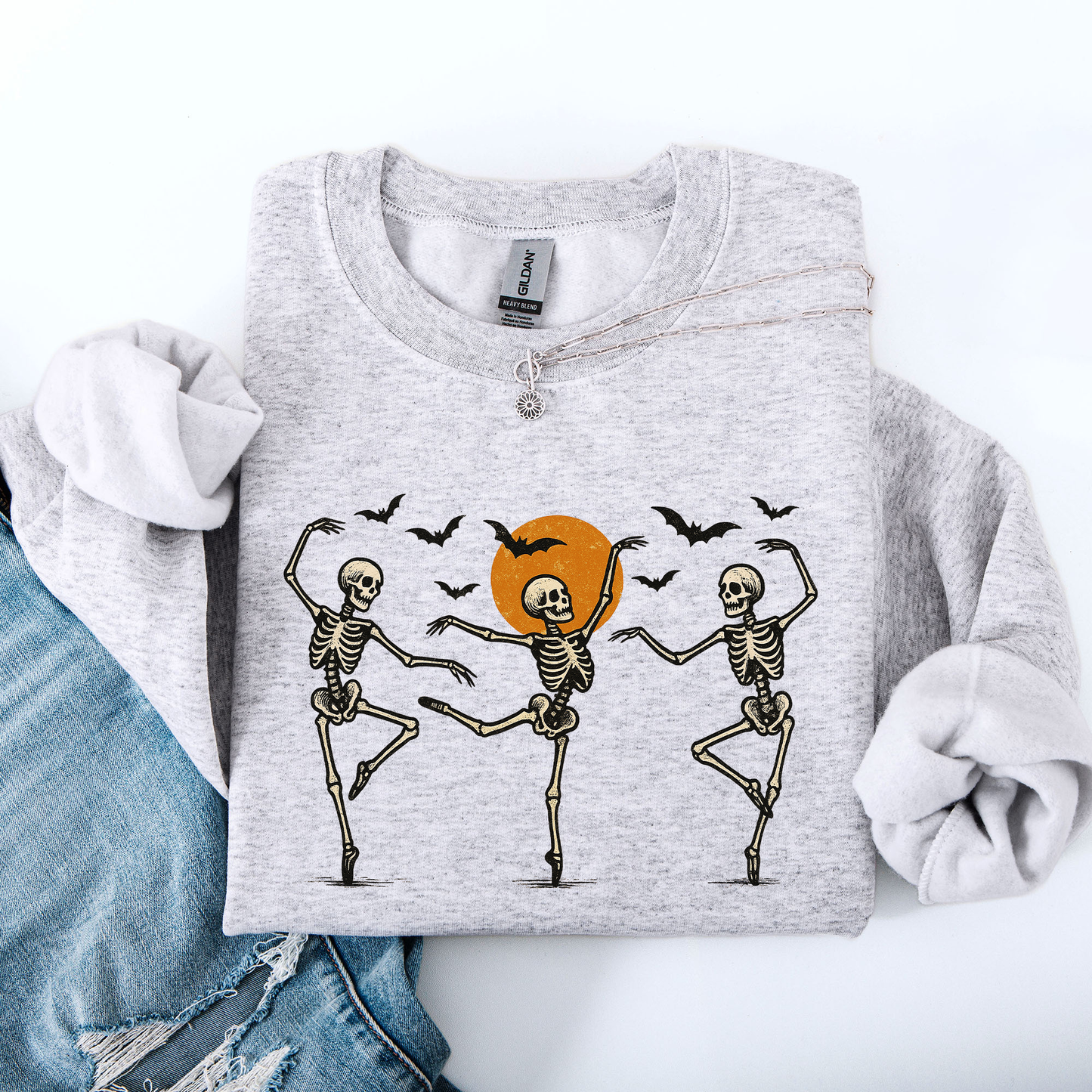 Skeleton Dancers Cute Halloween Sweatshirt Refinery Number One
