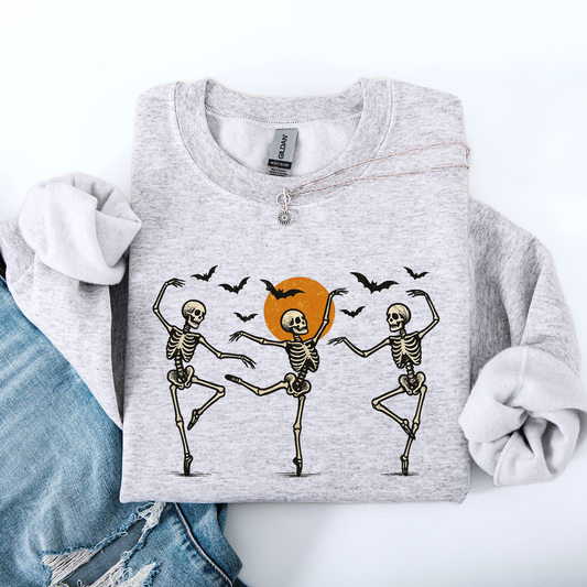 Skeleton Dancers Cute Halloween Sweatshirt Refinery Number One