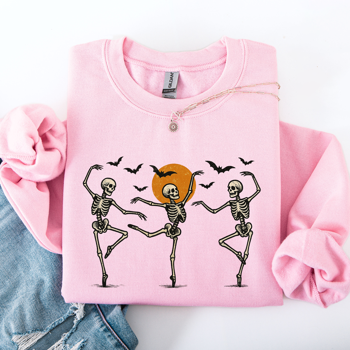 Skeleton Dancers Cute Halloween Sweatshirt Refinery Number One