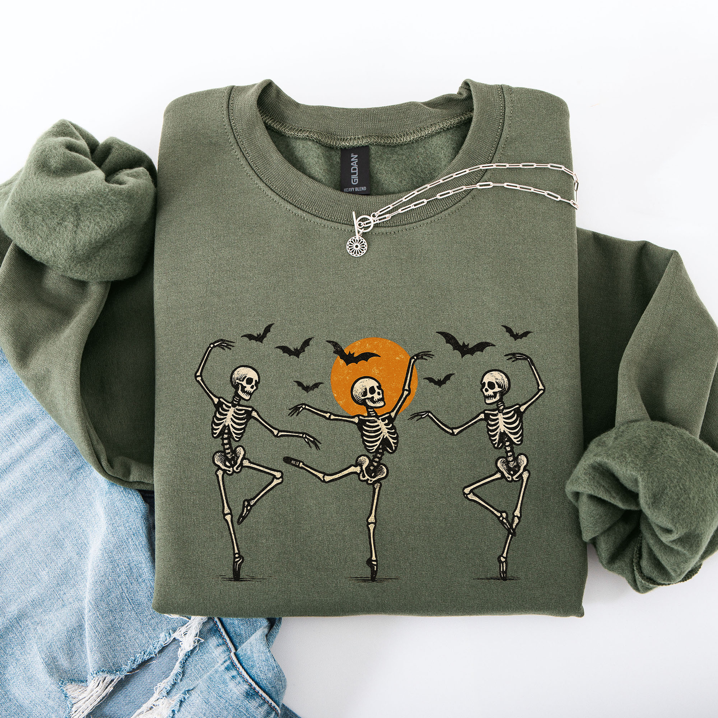 Skeleton Dancers Cute Halloween Sweatshirt Refinery Number One