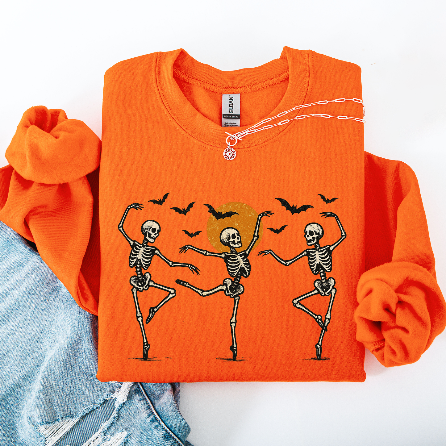 Skeleton Dancers Cute Halloween Sweatshirt Refinery Number One