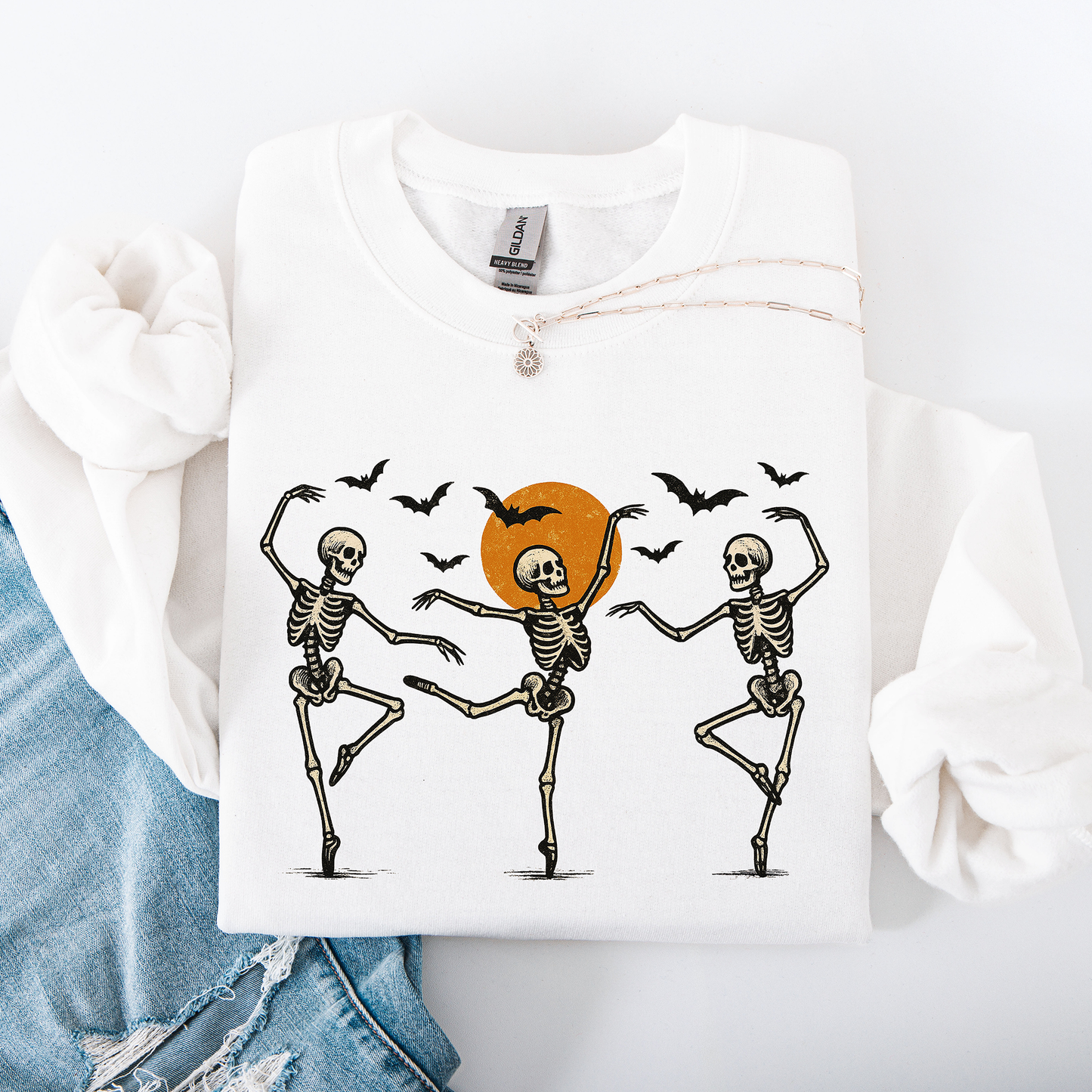 Skeleton Dancers Cute Halloween Sweatshirt Refinery Number One