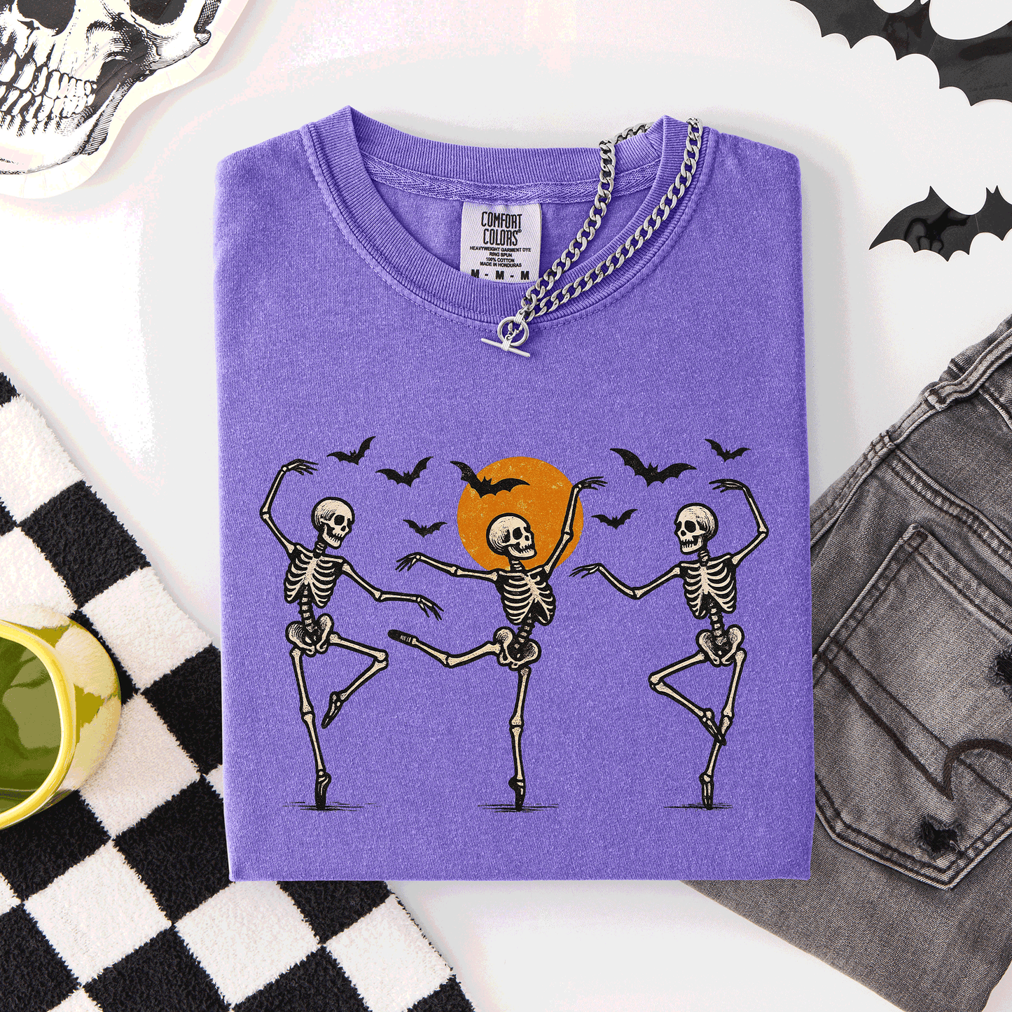 Skeleton Dancers Halloween Comfort Colors T-Shirt Refinery Number One
