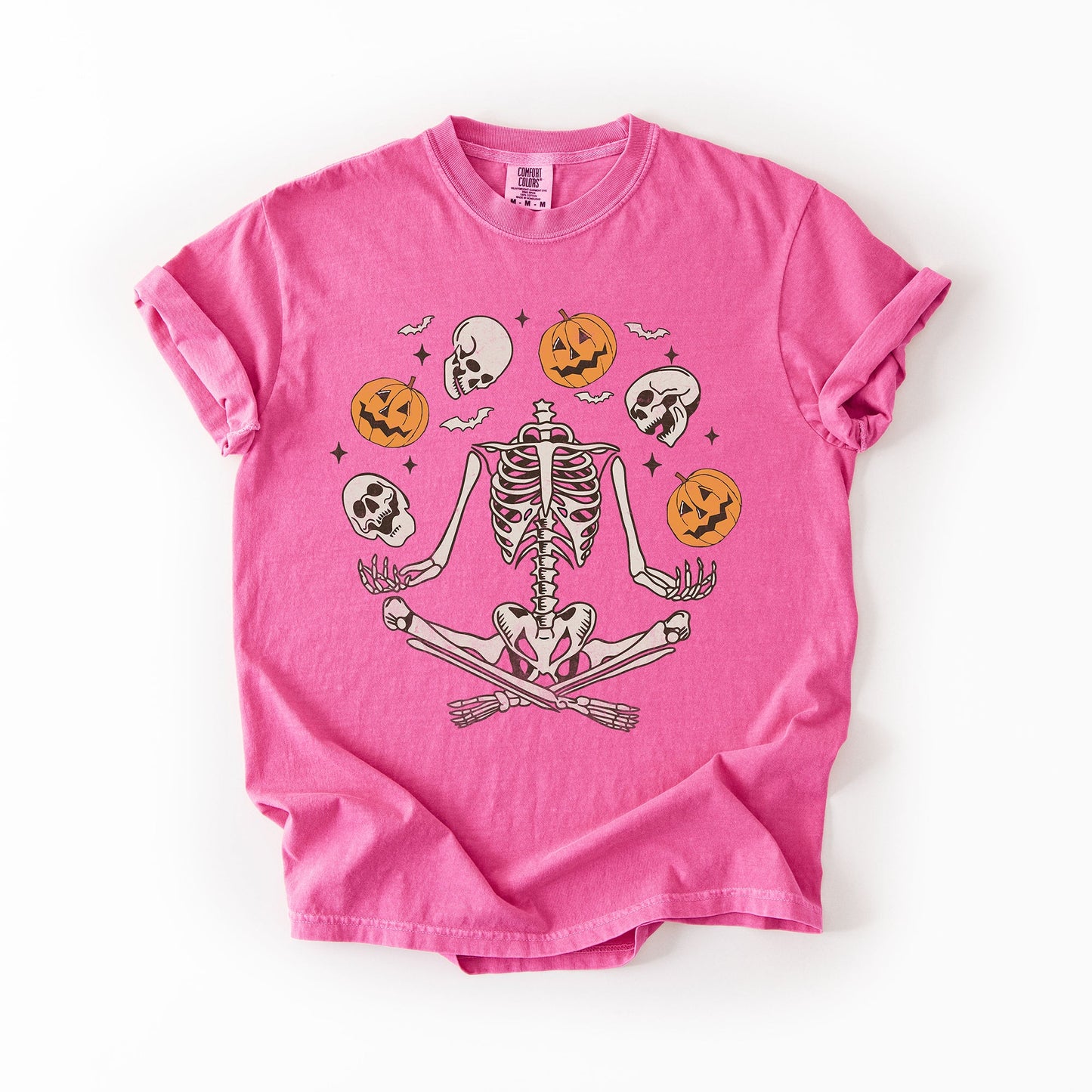 Skeleton Jack o Lantern Comfort Colors T-Shirt Halloween