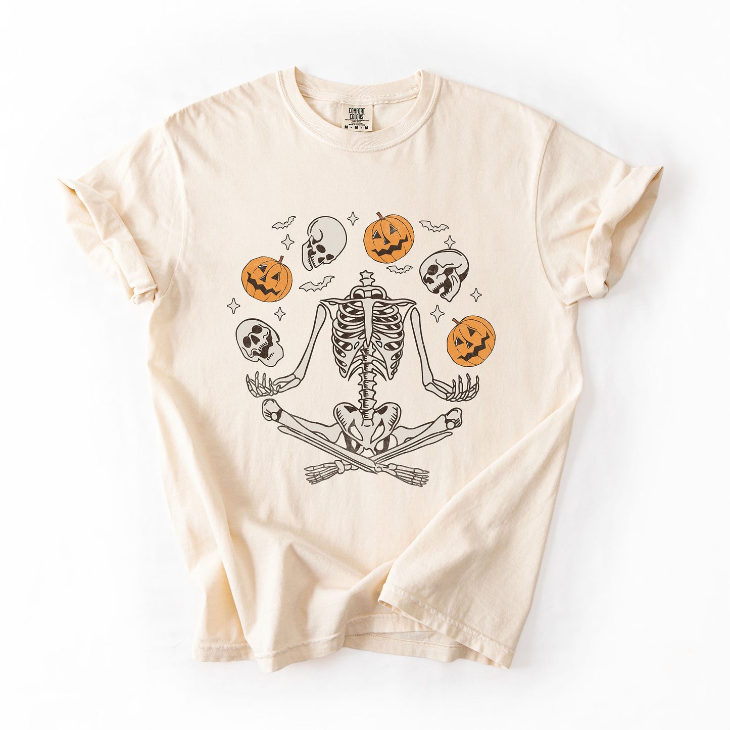 Skeleton Jack o Lantern Comfort Colors T-Shirt Halloween