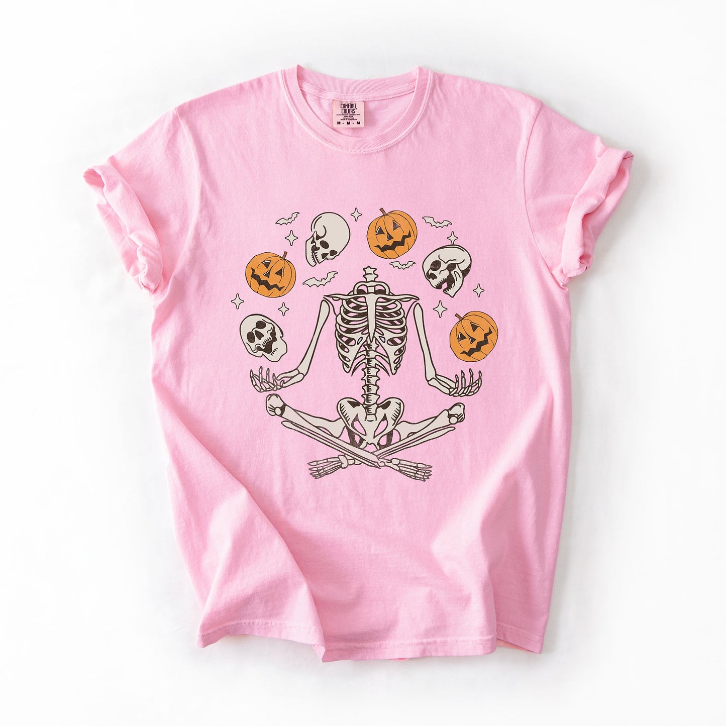 Skeleton Jack o Lantern Comfort Colors T-Shirt Halloween