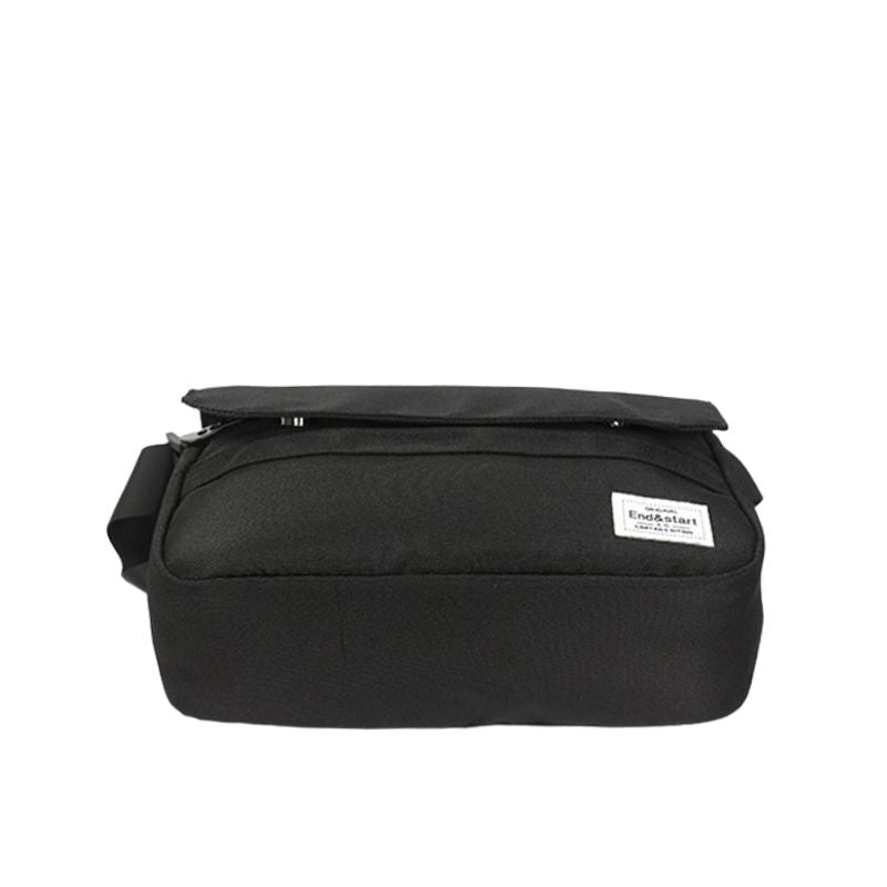 Small Black Nylon Messenger Bag