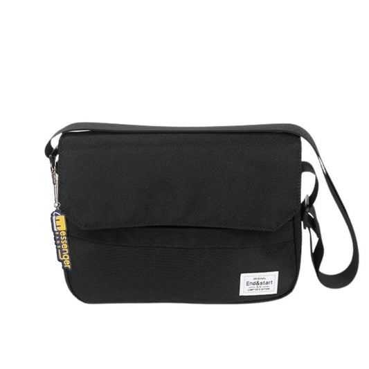 Small Black Nylon Messenger Bag