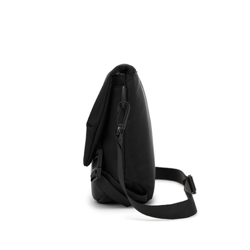 Small Black Polyester Messenger Bag