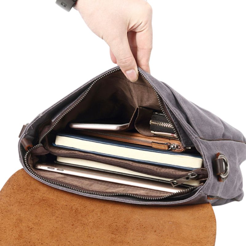 Small Canvas Messenger Bag