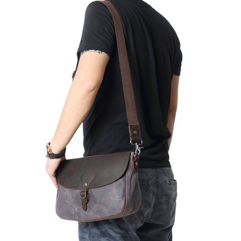 Small Canvas Messenger Bag