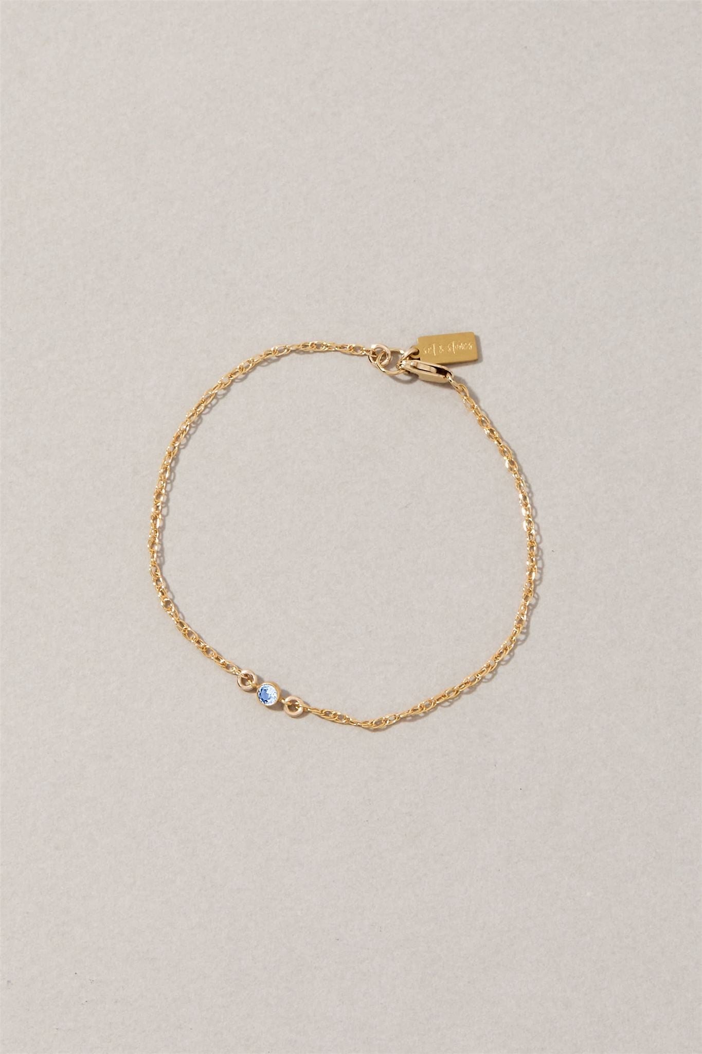 Something Blue 3mm Cubic Zirconia Bracelet 14k Gold Filled