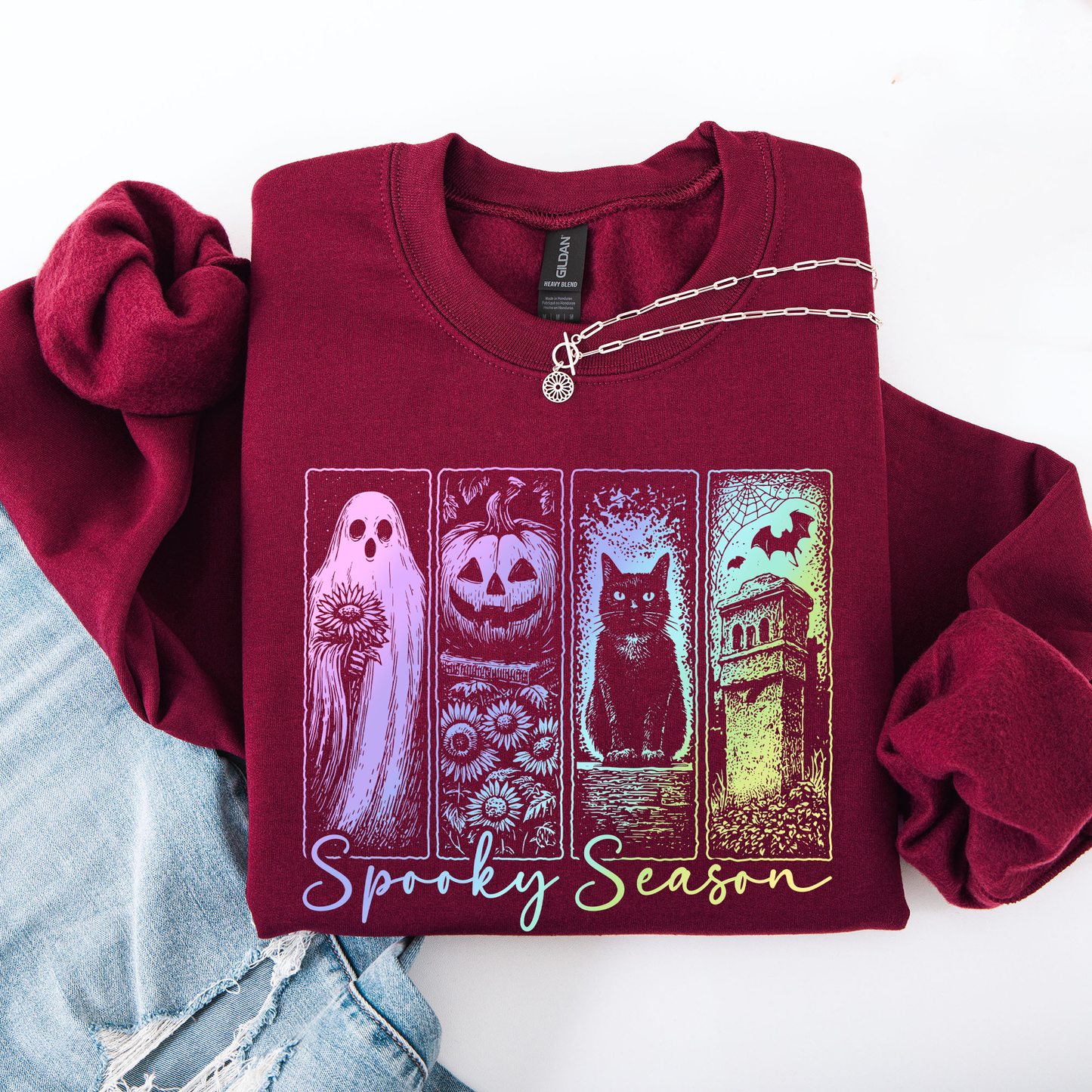 Spooky Season Pastel Shirt, Spooky Season, Vintage Halloween Horror Night, Retro Halloween, Spooky Season, Halloween Sweatshirt