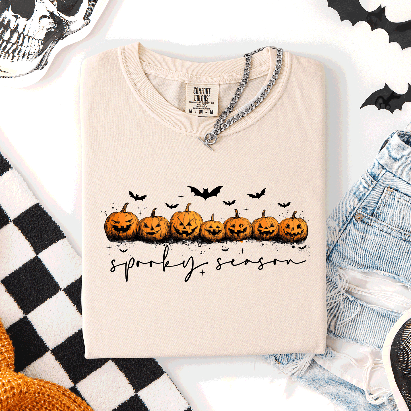 Spooky Season, Pumpkins, Halloween, Comfort Colors T-Shirt