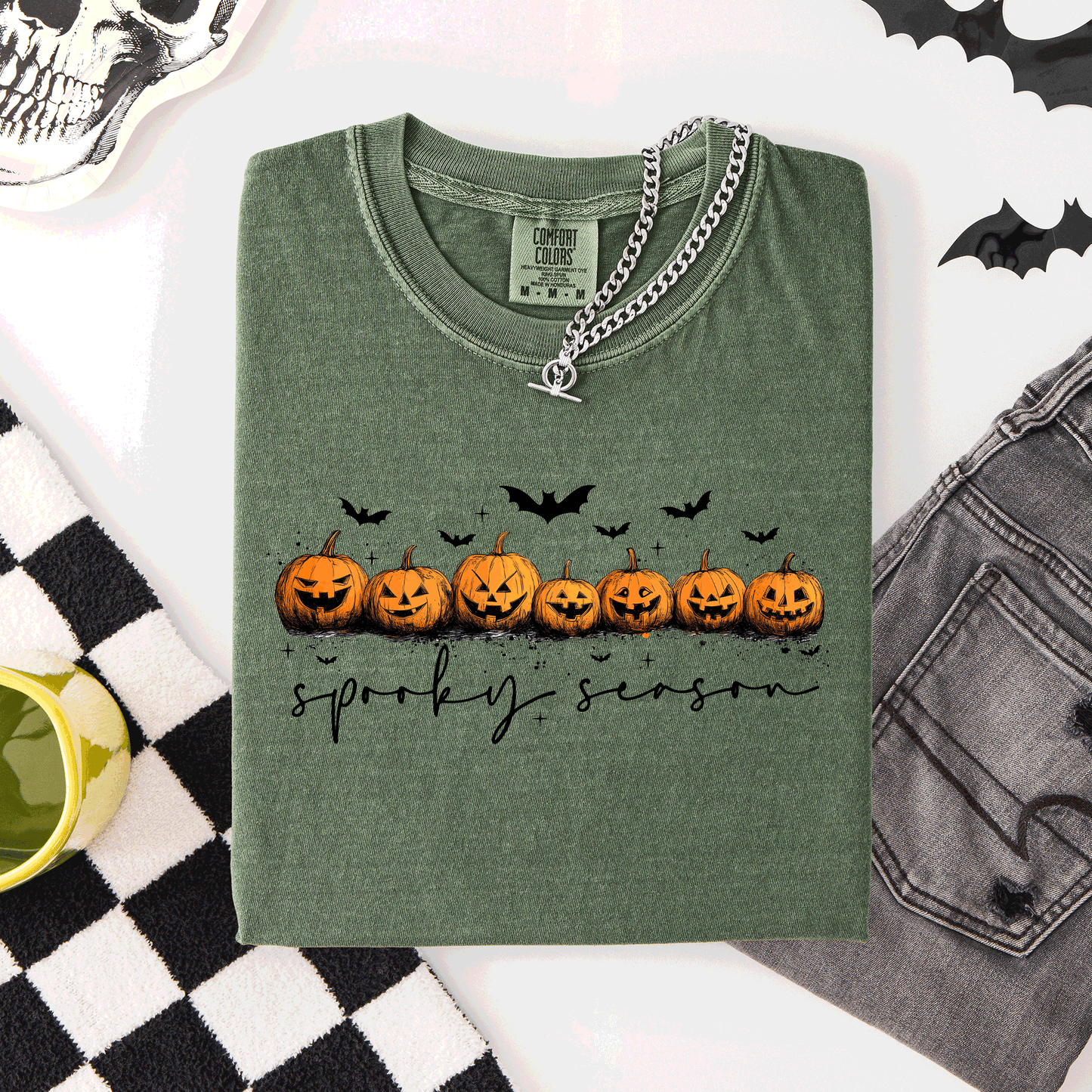 Spooky Season, Pumpkins, Halloween, Comfort Colors T-Shirt