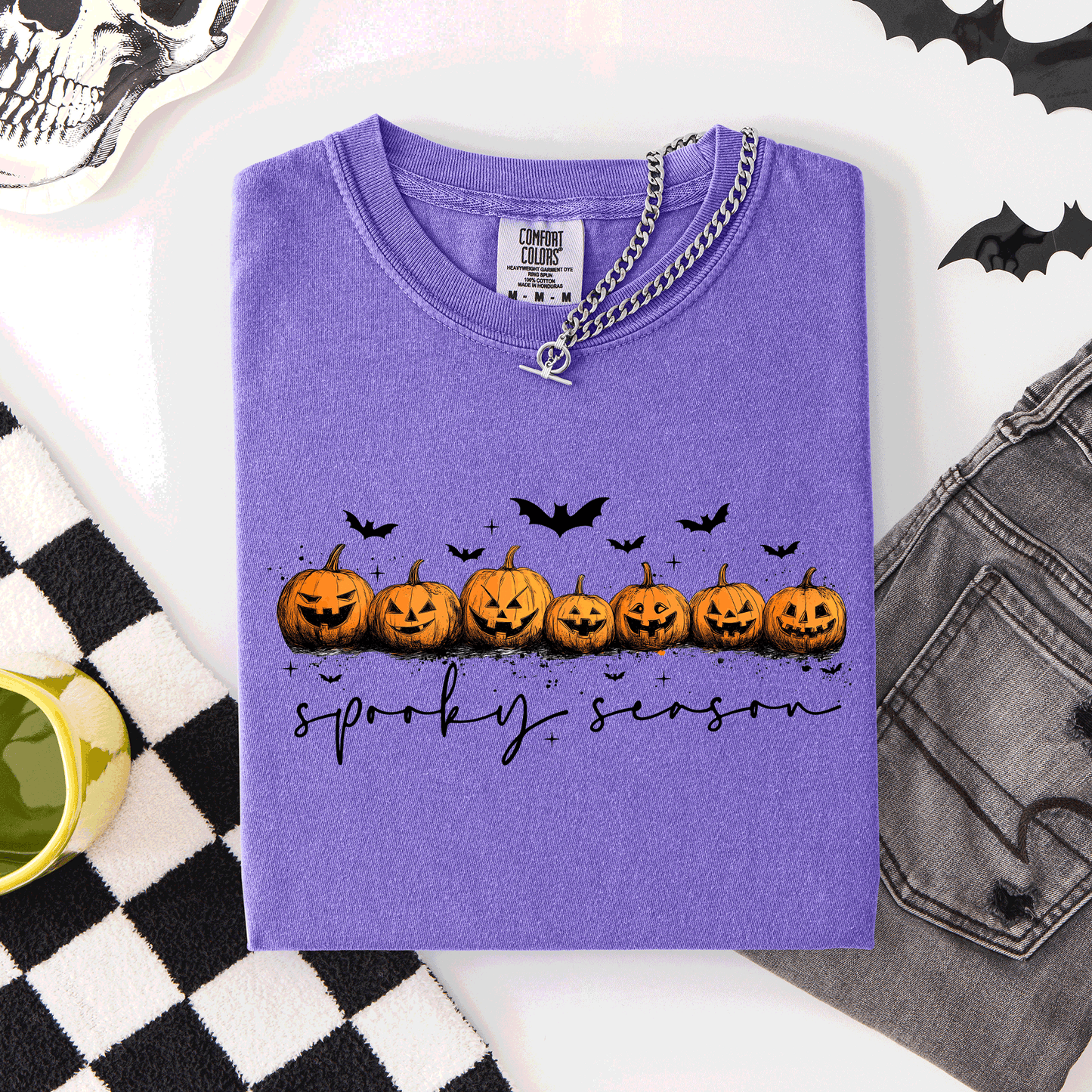 Spooky Season, Pumpkins, Halloween, Comfort Colors T-Shirt