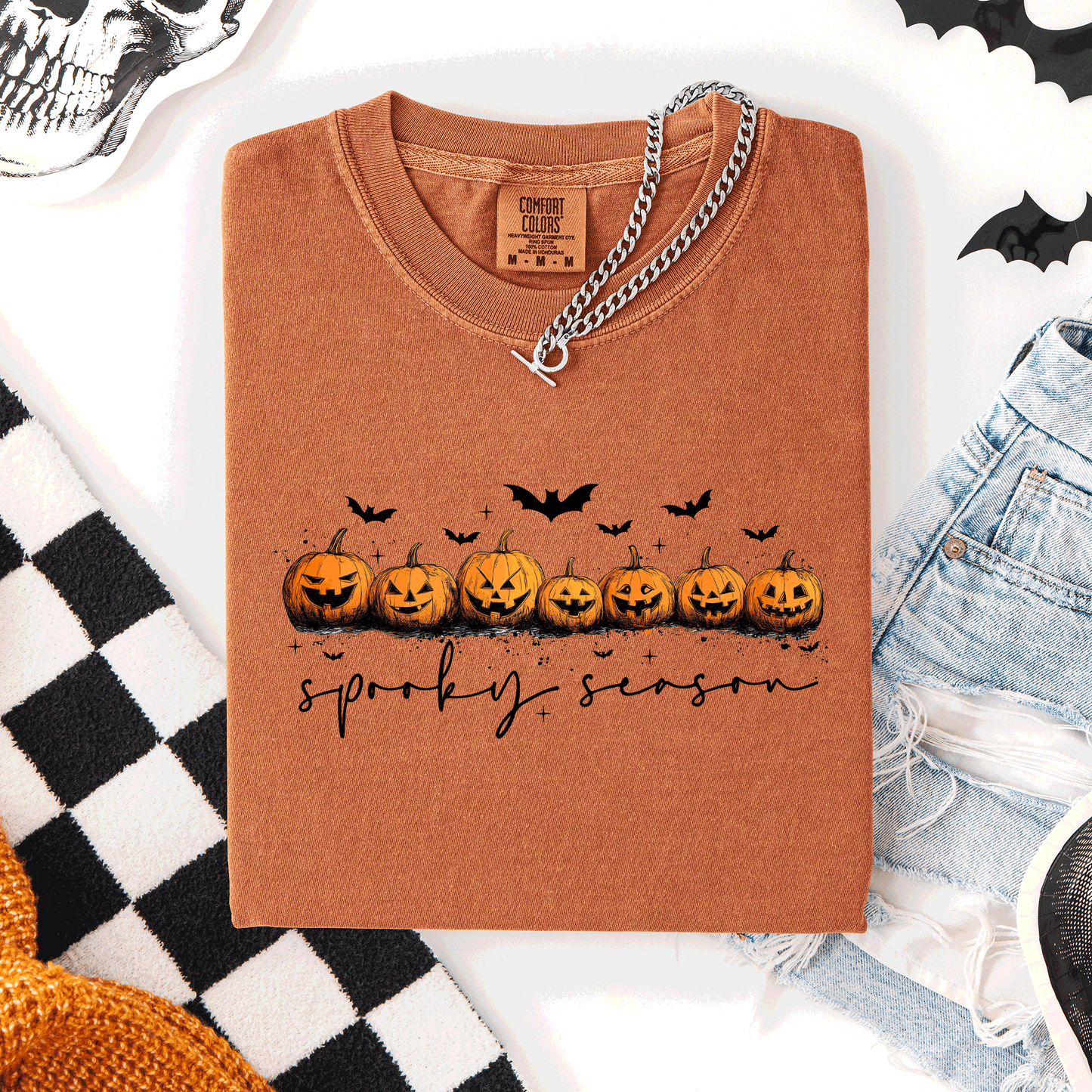 Spooky Season, Pumpkins, Halloween, Comfort Colors T-Shirt